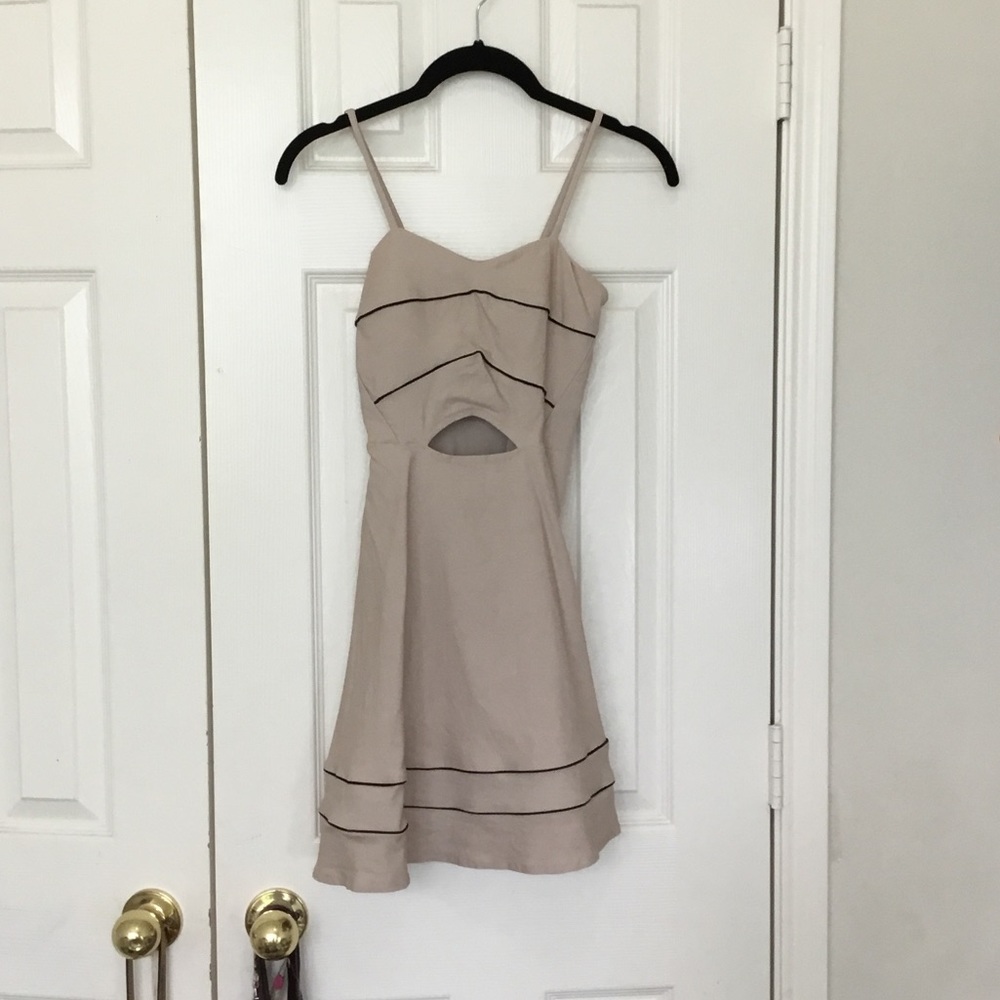 Nude cut out dress